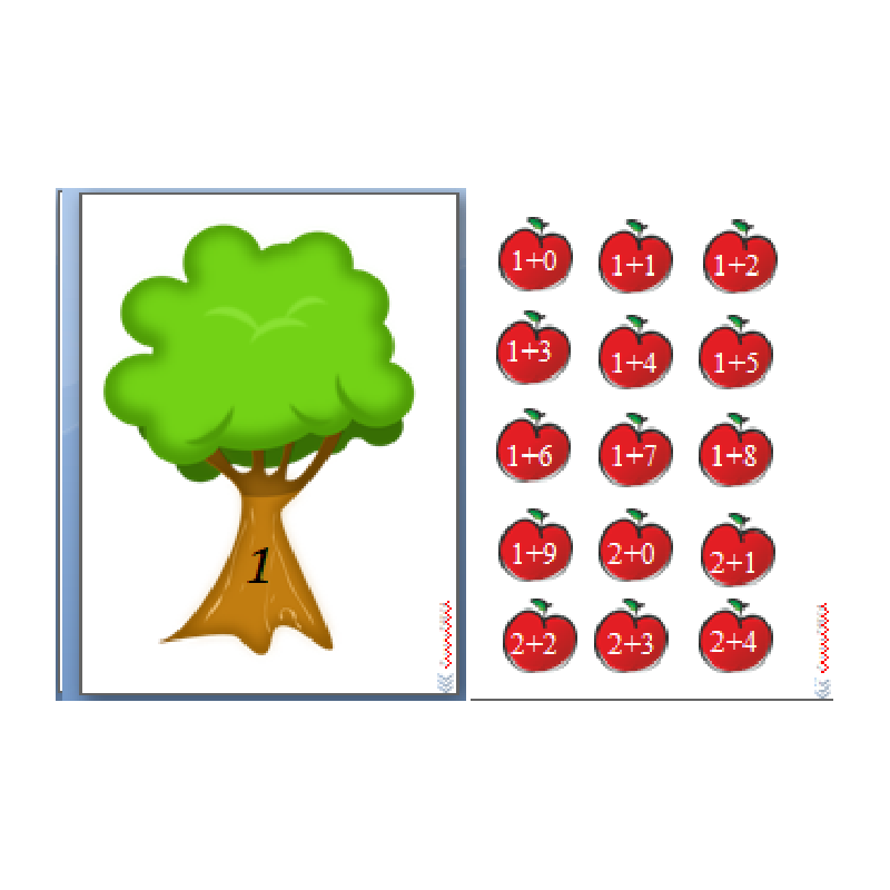 Matematyczne drzewa - dodawanie w zakresie 10